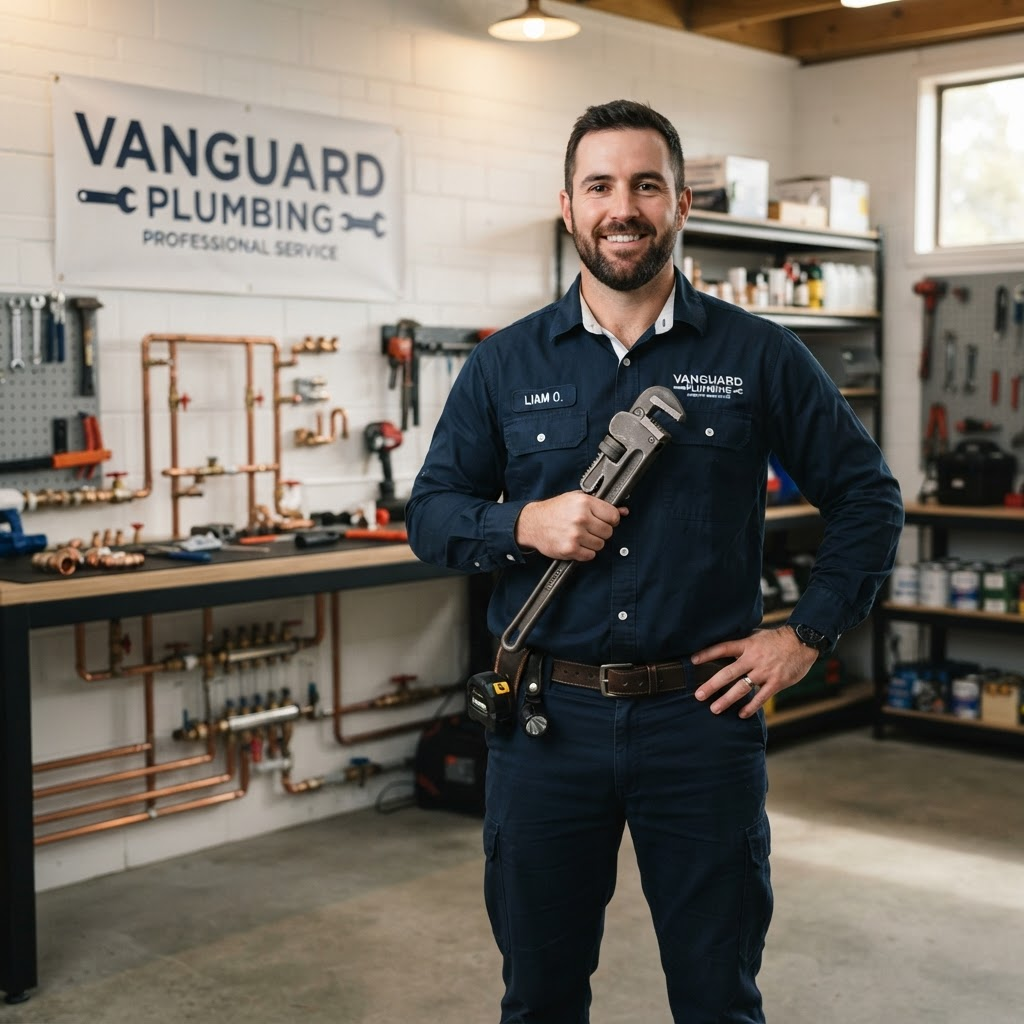 Vanguard Plumbing professional plumber ready to serve customers in Plano, TX
